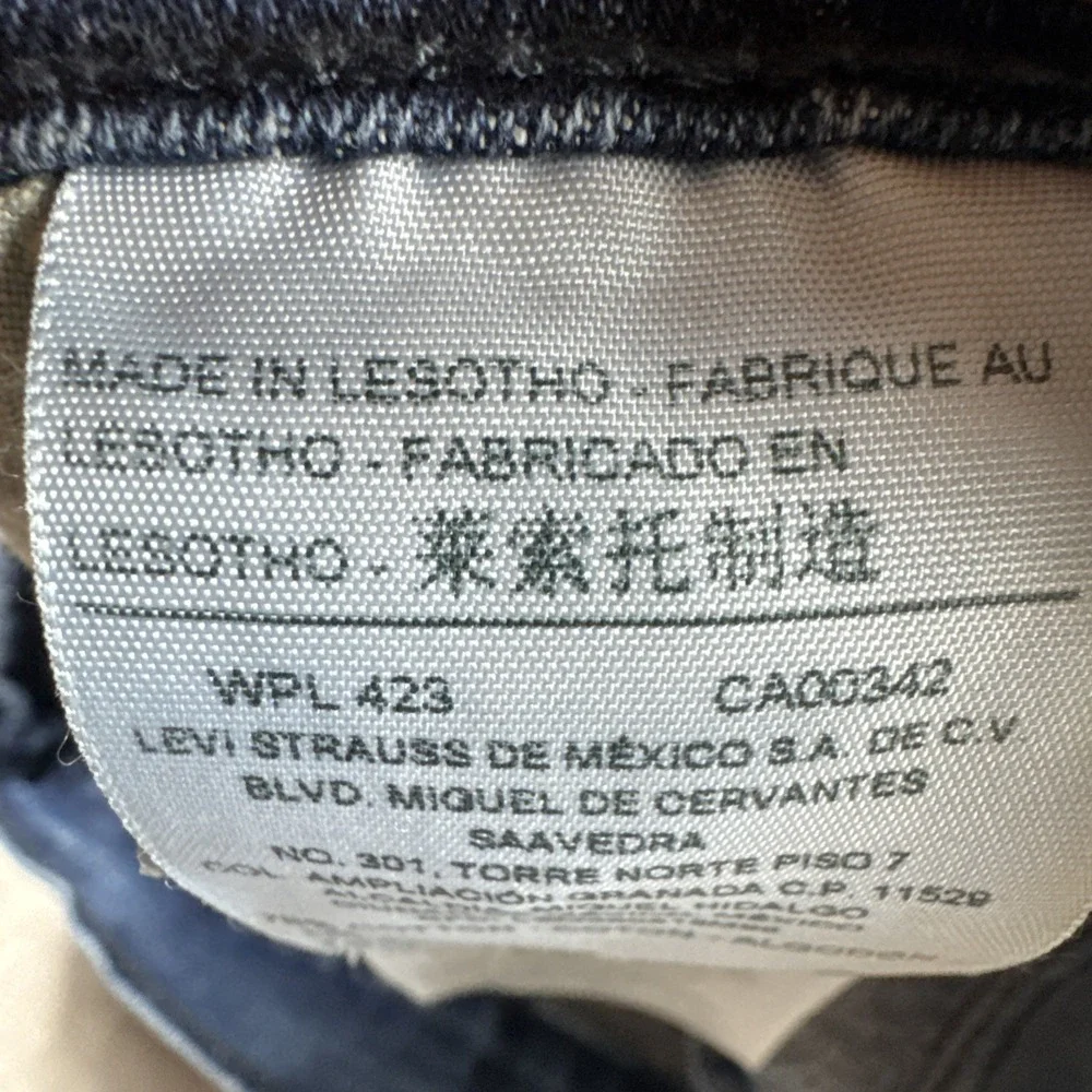 Levis Denzien 231 Athletic Jeans Mens 33x32 Blue Denim Stretch Pants Medium READ